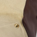 HERMES Victoria 50 Boston Bag Canvas Beige Brown Auth BA14733-17