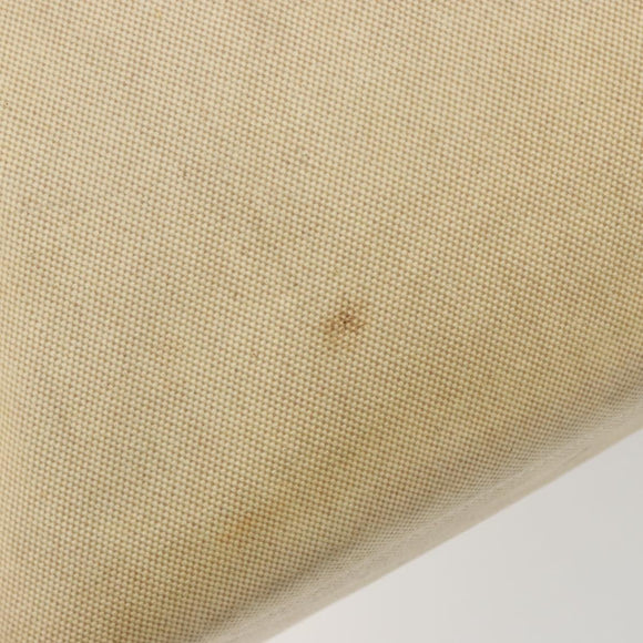 HERMES Victoria 50 Boston Bag Canvas Beige Brown Auth BA14733