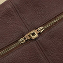HERMES Victoria 50 Boston Bag Canvas Beige Brown Auth BA14733-19