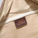 HERMES Victoria 50 Boston Bag Canvas Beige Brown Auth BA14733-11