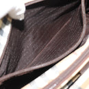BURBERRY Nova Check Hand Bag PVC Leather Beige Auth BA14734A-17