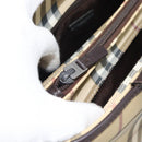 BURBERRY Nova Check Hand Bag PVC Leather Beige Auth BA14734A-10