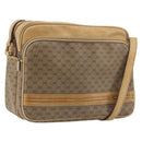 GUCCI Micro GG Shoulder Bag PVC Leather Beige Gold Tone Auth BA14736-1