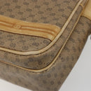 GUCCI Micro GG Shoulder Bag PVC Leather Beige Gold Tone Auth BA14736-10