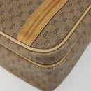 GUCCI Micro GG Shoulder Bag PVC Leather Beige Gold Tone Auth BA14736-11