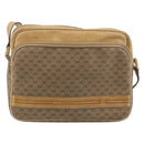 GUCCI Micro GG Shoulder Bag PVC Leather Beige Gold Tone Auth BA14736-2