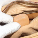 GUCCI Micro GG Shoulder Bag PVC Leather Beige Gold Tone Auth BA14736-24