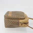 GUCCI Micro GG Shoulder Bag PVC Leather Beige Gold Tone Auth BA14736-4