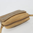 GUCCI Micro GG Shoulder Bag PVC Leather Beige Gold Tone Auth BA14736-6