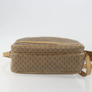 GUCCI Micro GG Shoulder Bag PVC Leather Beige Gold Tone Auth BA14736-9