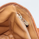 CELINE Macadam Tote Bag PVC Leather Brown Gold Tone Auth BA14737-19
