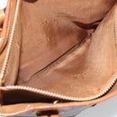 CELINE Macadam Tote Bag PVC Leather Brown Gold Tone Auth BA14737-20