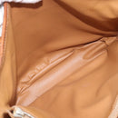 CELINE Macadam Tote Bag PVC Leather Brown Gold Tone Auth BA14737-21