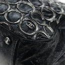 CHANEL Chain Shoulder Bag Patent Black Silver CC Auth BA14739-15