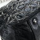 CHANEL Chain Shoulder Bag Patent Black Silver CC Auth BA14739-16