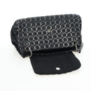 CHANEL Chain Shoulder Bag Patent Black Silver CC Auth BA14739-19