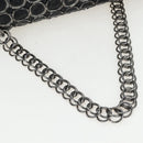 CHANEL Chain Shoulder Bag Patent Black Silver CC Auth BA14739-7