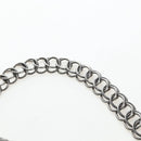 CHANEL Chain Shoulder Bag Patent Black Silver CC Auth BA14739-14
