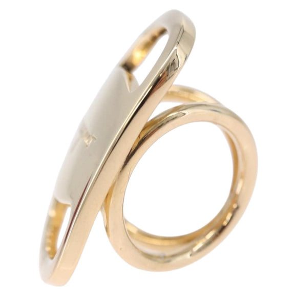 Salvatore Ferragamo Vala Scarf Ring Metal Gold Tone Auth BA14744A