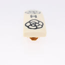 CHANEL Camellia Barrette Hair Clip Plastic White Gold Tone CC Auth BA14745V-4
