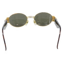 Gianni Versace Medusa Sunglasses Plastic Brown Gold Tone Auth BA14748-3