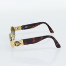 Gianni Versace Medusa Sunglasses Plastic Brown Gold Tone Auth BA14748-6