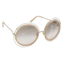 Chloe Sunglasses Metal Beige Gold Tone Auth BA14749M-1