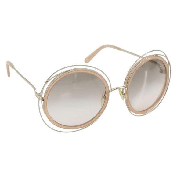 Chloe Sunglasses Metal Beige Gold Tone Auth BA14749M