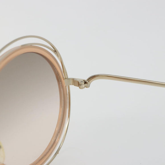 Chloe Sunglasses Metal Beige Gold Tone Auth BA14749M