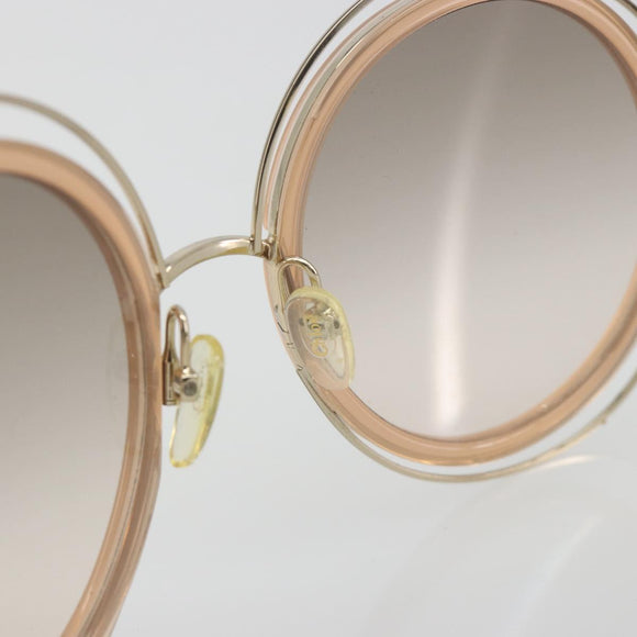 Chloe Sunglasses Metal Beige Gold Tone Auth BA14749M