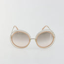 Chloe Sunglasses Metal Beige Gold Tone Auth BA14749M-13