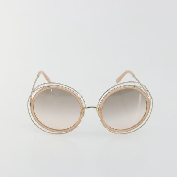 Chloe Sunglasses Metal Beige Gold Tone Auth BA14749M