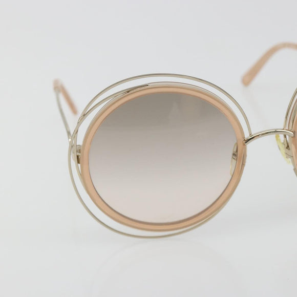 Chloe Sunglasses Metal Beige Gold Tone Auth BA14749M