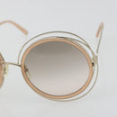 Chloe Sunglasses Metal Beige Gold Tone Auth BA14749M-6