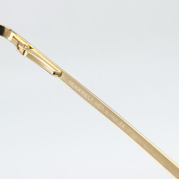 CHANEL Sunglasses Metal Gold Tone CC Auth BA14750M