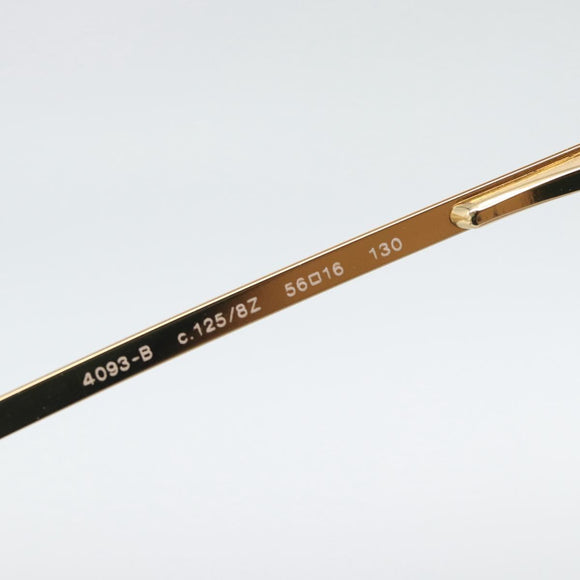 CHANEL Sunglasses Metal Gold Tone CC Auth BA14750M