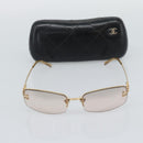 CHANEL Sunglasses Metal Gold Tone CC Auth BA14750M-12