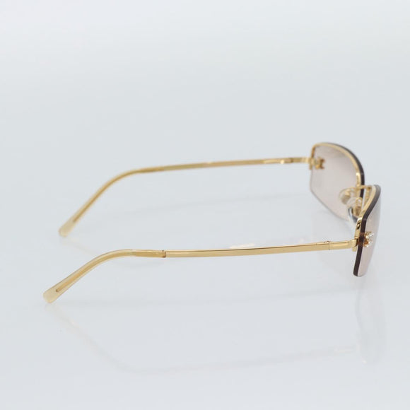 CHANEL Sunglasses Metal Gold Tone CC Auth BA14750M