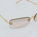 CHANEL Sunglasses Metal Gold Tone CC Auth BA14750M-6