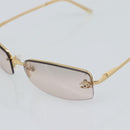 CHANEL Sunglasses Metal Gold Tone CC Auth BA14750M-7