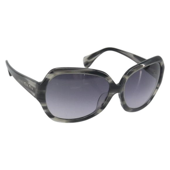 Miu Miu Sunglasses Plastic Black Silver Auth BA14751