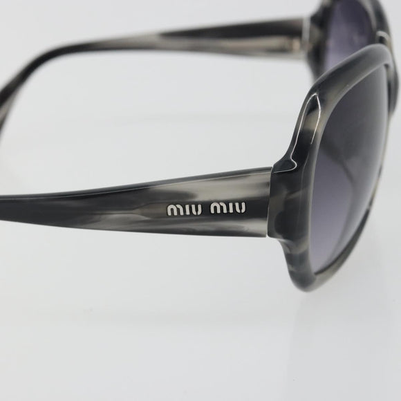Miu Miu Sunglasses Plastic Black Silver Auth BA14751