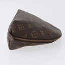LOUIS VUITTON Monogram Trousse Demi Ronde Cosmetic Pouch M47520 LV Auth BA14754-3