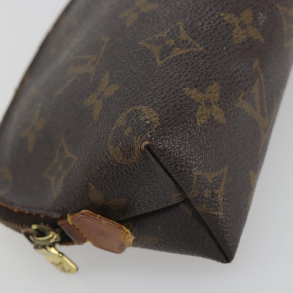 LOUIS VUITTON Monogram Pochette Cosmetic PM Cosmetic Pouch M47515 Auth BA14755