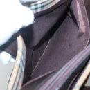 BURBERRY Nova Check Hand Bag Canvas Beige Gold Auth BA1476-22