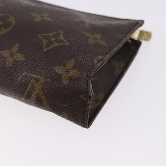 LOUIS VUITTON Monogram Poche Toilette 15 Pouch M47546 LV Auth BA14760