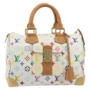 LOUIS VUITTON Monogram Multicolor Speedy 30 Hand Bag White M92643 LV Auth BA14767V-13