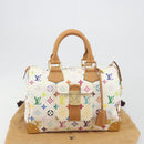 LOUIS VUITTON Monogram Multicolor Speedy 30 Hand Bag White M92643 LV Auth BA14767V-12