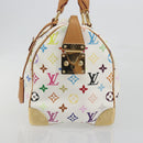 LOUIS VUITTON Monogram Multicolor Speedy 30 Hand Bag White M92643 LV Auth BA14767V-4