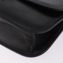 VALENTINO Studs Chain Shoulder Bag Leather Black Gold Tone Auth BA14768A-15